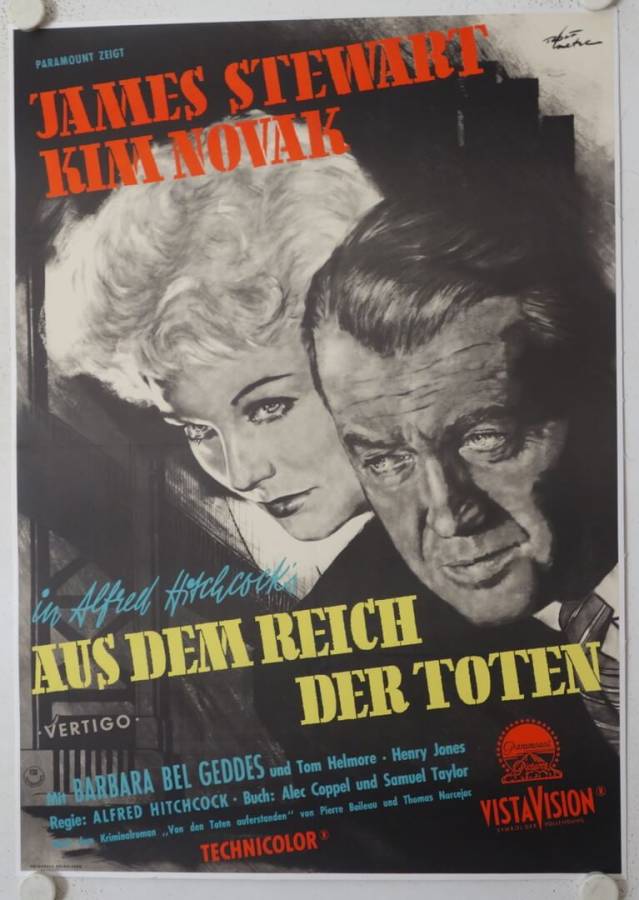 Vertigo original release german movie poster
